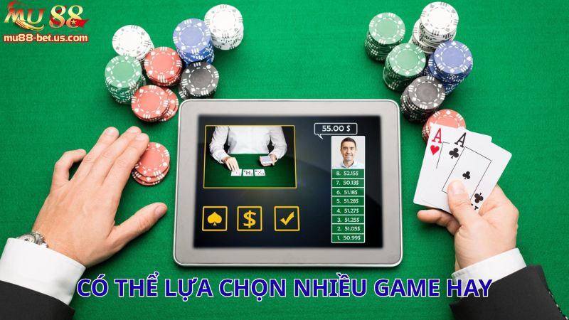 Có thể lựa chọn nhiều game hay tại trang chơi